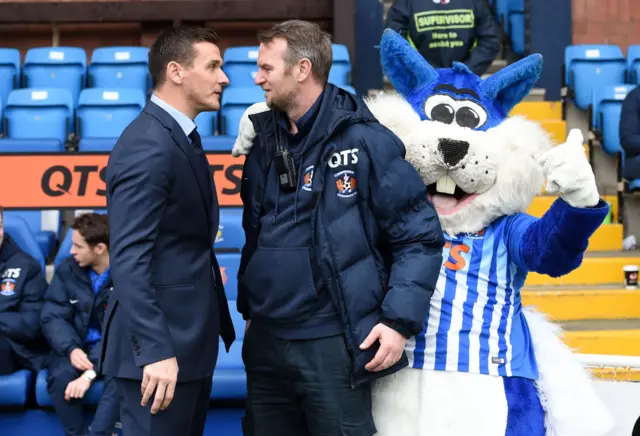 Kilmarnock caretaker Lee McCulloch (left)