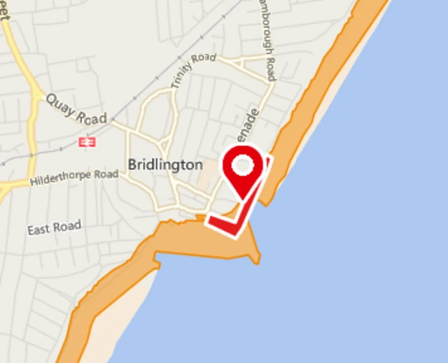 Map of flood warning area