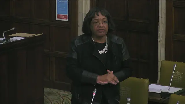 Diane Abbott in Westminster Hall