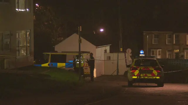 Cordoned off area of Truro