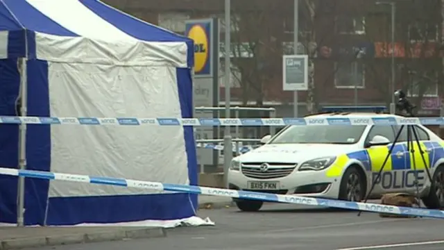 Lidl and police tape