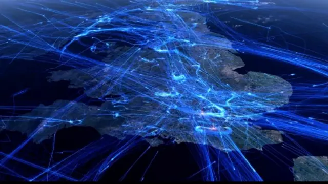 Image showing air traffic in the UK