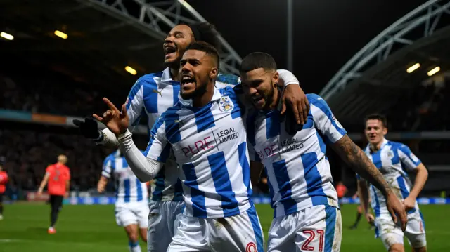 Huddersfield celebrate