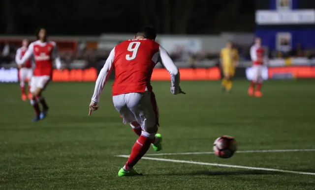 Lucas Perez scores their first goal