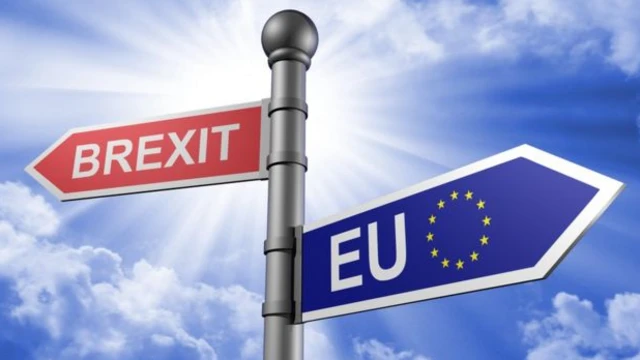 Brexit and EU sign post