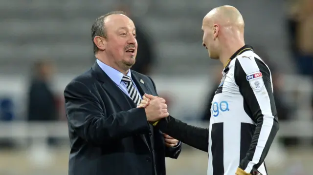 Rafael Benitez and Jonjo Shelvey