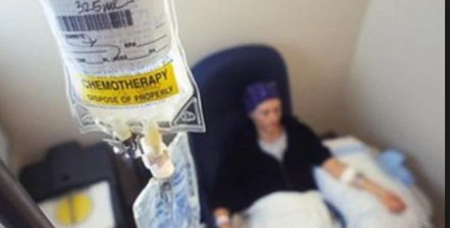 Patient having chemotherapy