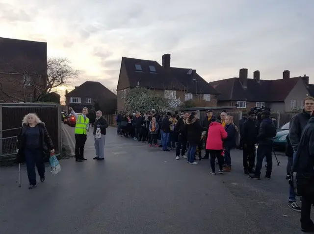 Queue outside Sutton United ground