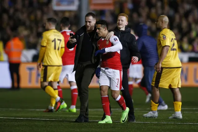 Alexis Sanchez after the match