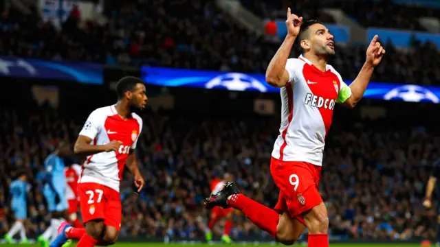 Radamel Falcao celebrates