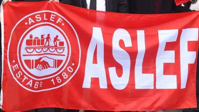 Aslef union banner