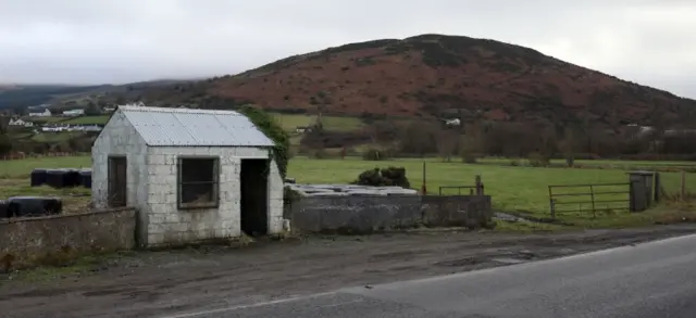 A former customs post in Jonesborough, Co. Armagh, on the northern side of the border between Northern Ireland and the Republic of Ireland