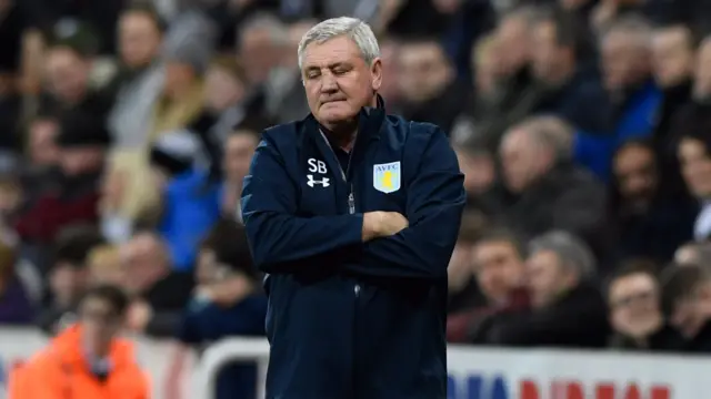 Steve Bruce during the match against Newcastle