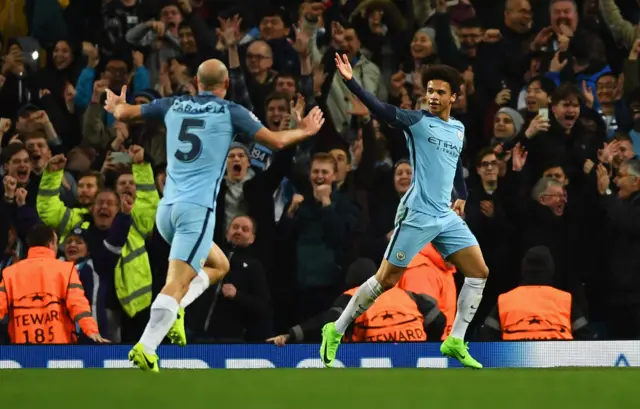 Pablo Zabaletta and Leroy Sane