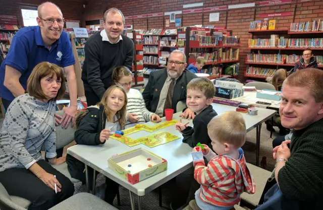 Playing board games at Ecclesfield Library