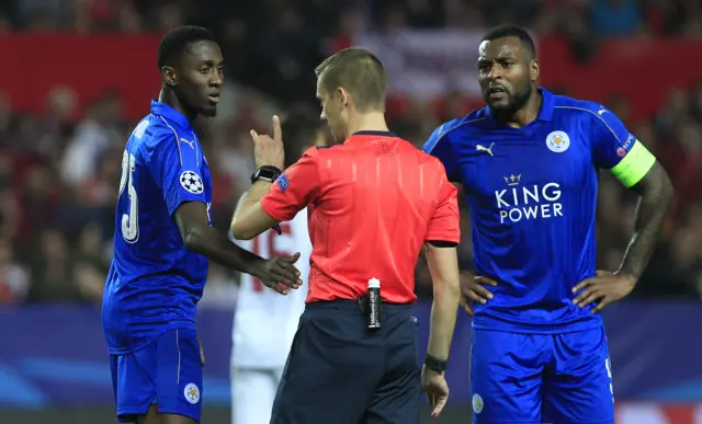 Leicester"s Wilfred Ndidi and Wes Morgan