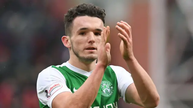 Hibernian midfielder John McGinn