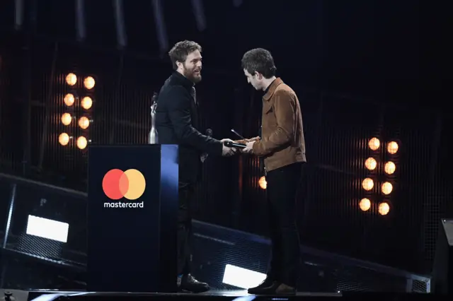 Noel Gallagher and Duncan Jones (left)