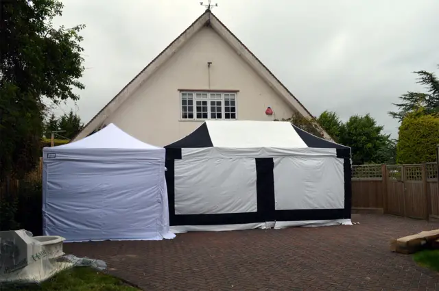 Garage of Helen Bailey's home