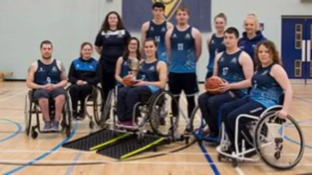 
          National wheelchair basketball champions from the University of Worcester
        