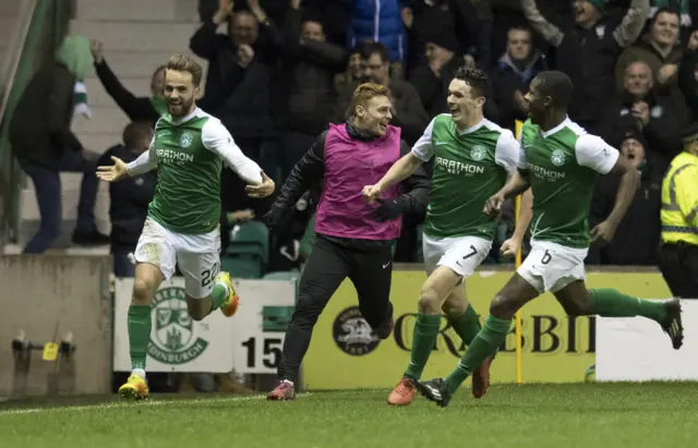 Hibernian celebrate