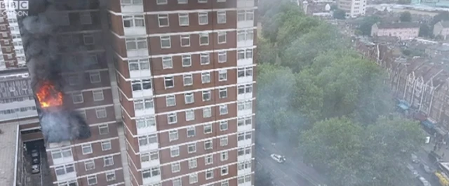 Fire at block of flats