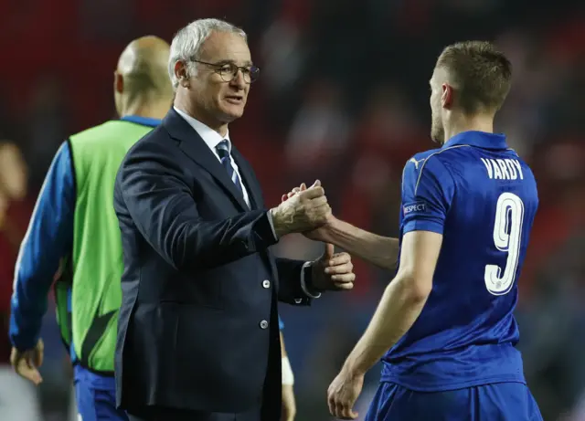 Claudio Ranieri and Jamie Vardy