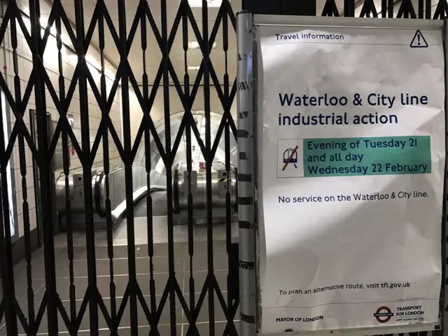 Tube strike poster