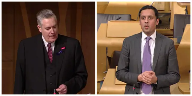 SNP MSP George Adam and Labour MSP Anas Sarwar