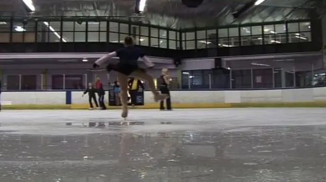 Skaters on Grimsby Ice Rink