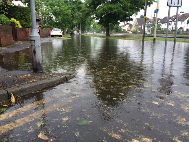 Flooded road