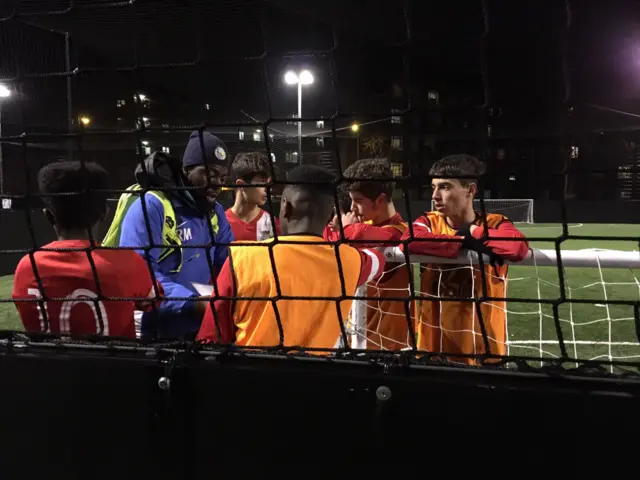 Magic Youth getting an FA People's Cup team talk