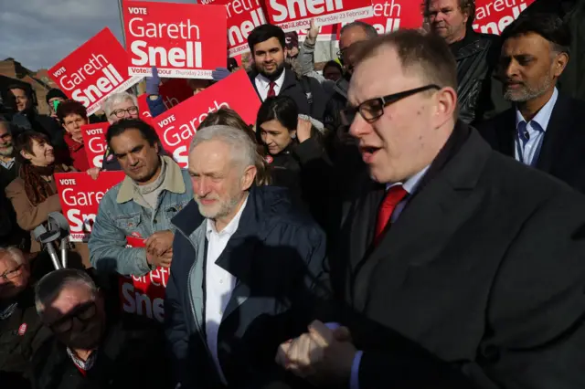 Jeremy Corbyn and Gareth Snell