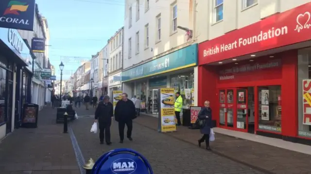 The centre of Whitehaven in west Cumbria