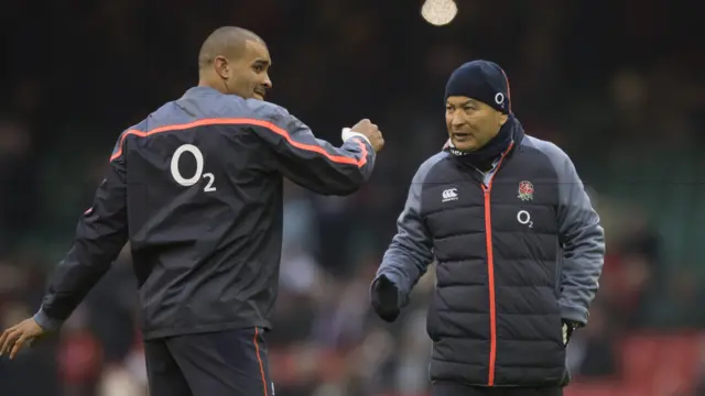 Jonathan Joseph and Eddie Jones