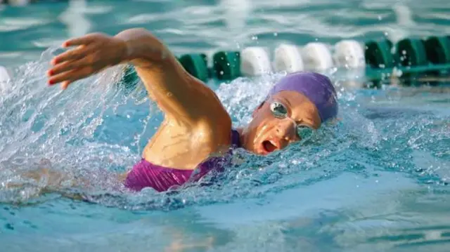 Woman swimming