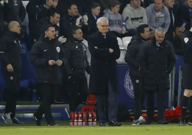 Claudio Ranieri (left) and Jose Mourinho