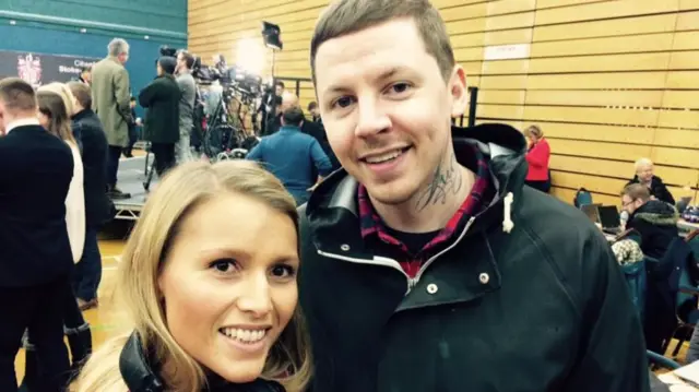 Emma Thomas and Professor Green