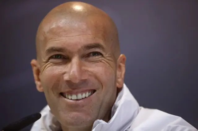 Real Madrid coach Zinedine Zidane