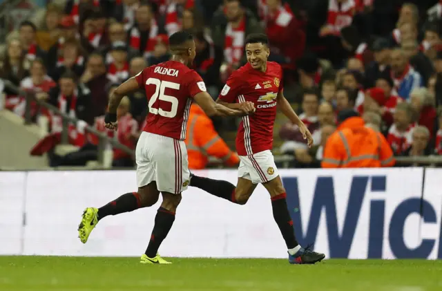 Jesse Lingard celebrates