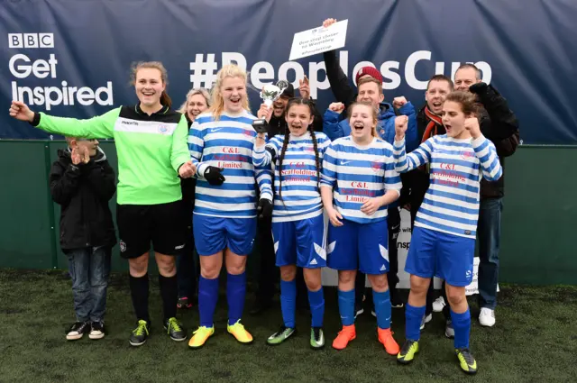 Under-14 girls winners