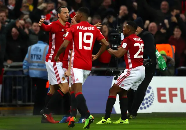 Manchester United celebrate