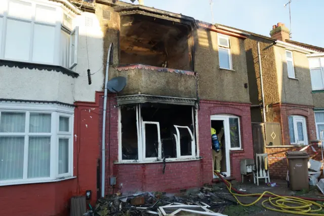 Scene of a serious house fire in Thornhill Road