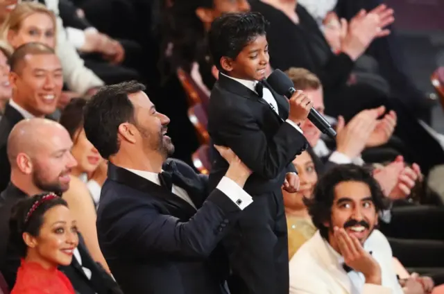 Jimmy Kimmel and Sunny Pawar