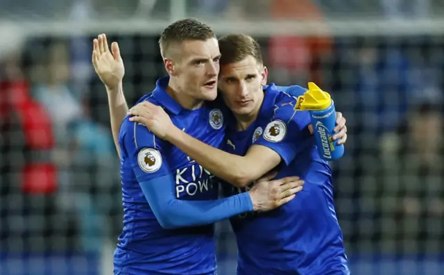 Jamie Vardy and Marc Albrighton