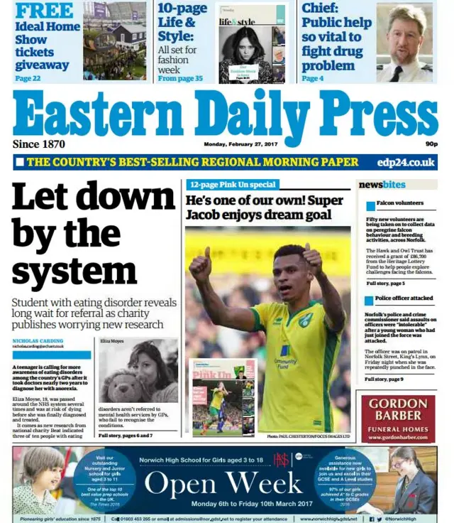 Front page of the EDP