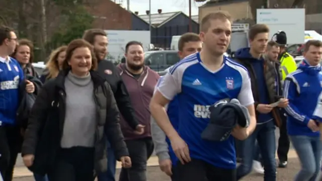 Ipswich fans heading to the match