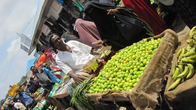 Vegetable section of Bakara Market, Mogadishu 2012