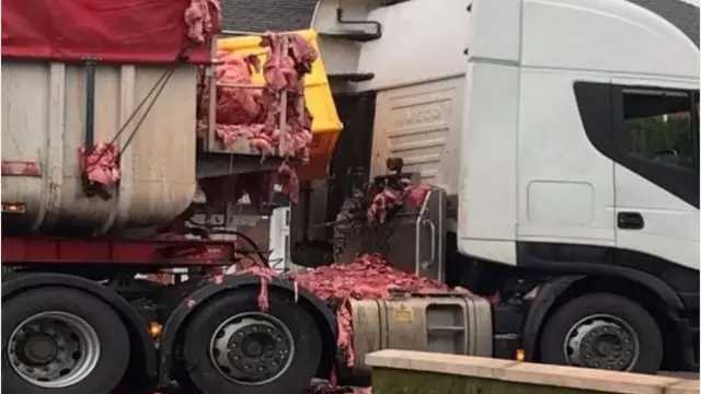 The latest offal spillage along the A520 at Weston Coyney