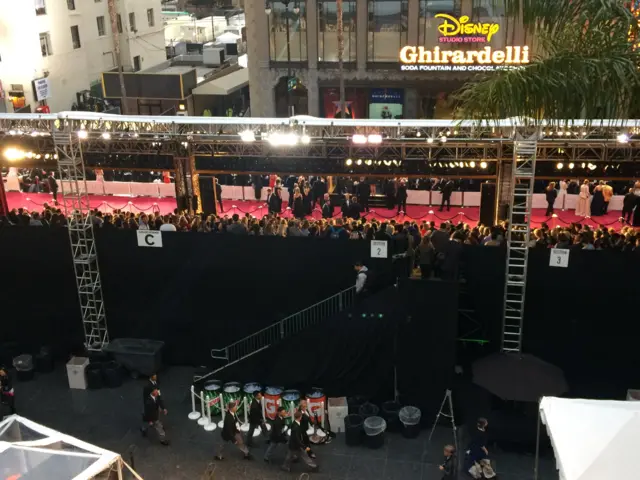 Oscars backstage view